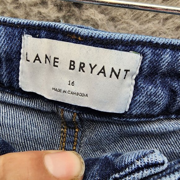 Lane Bryant Jeans Womens 16 Blue Flex Magic Waistband Stretch Mid Rise Boyfriend - Picture 3 of 13